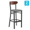 Flash Furniture Gray Vinyl Barstool with Walnut Wood Back, PK 2 2-XU-DG6V6GYV-WAL-GG - alternate 10